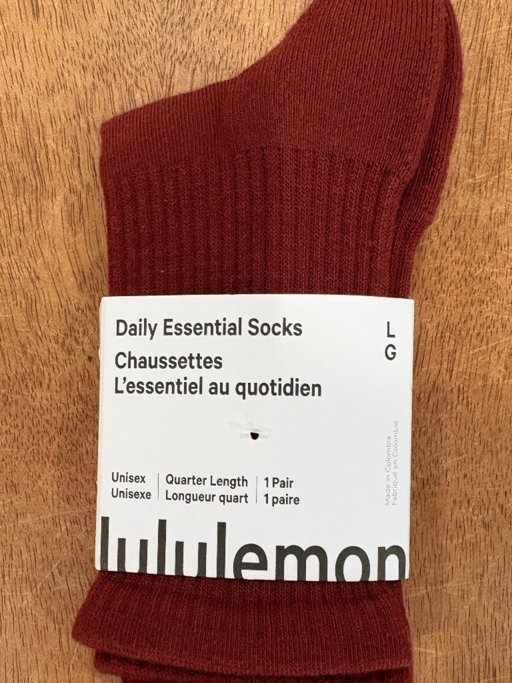 Lululemon daily essential quarter socks Rockwood